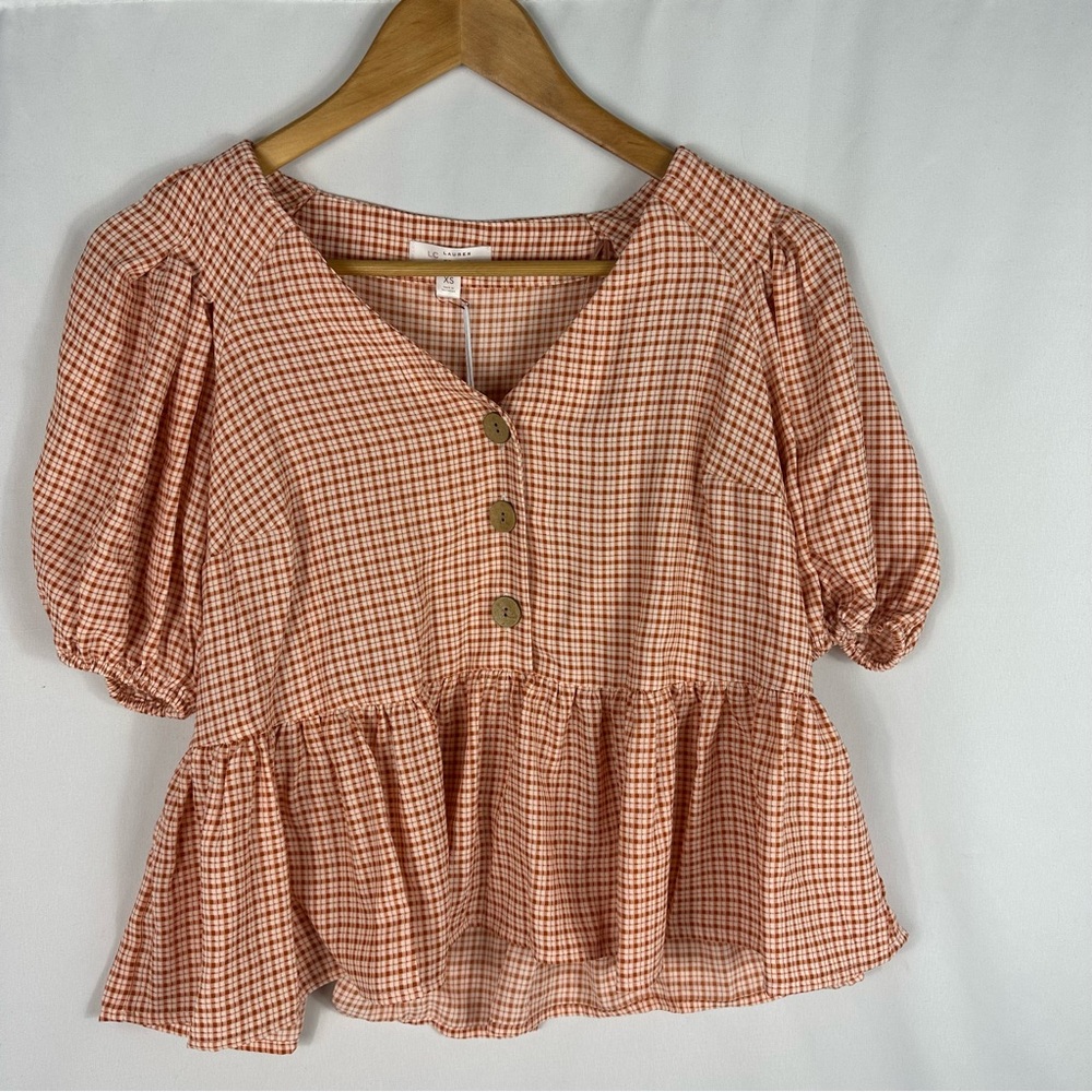 BUTTON DOWN DETAILED PEPLUM BLOUSE